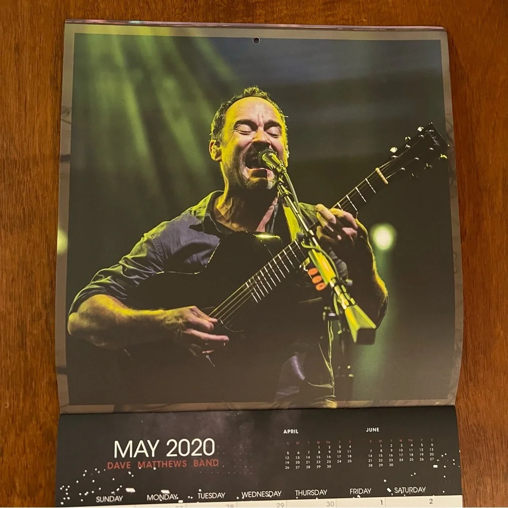 Dave Matthews Band 2020 Wall Calendar, Unused, Like New